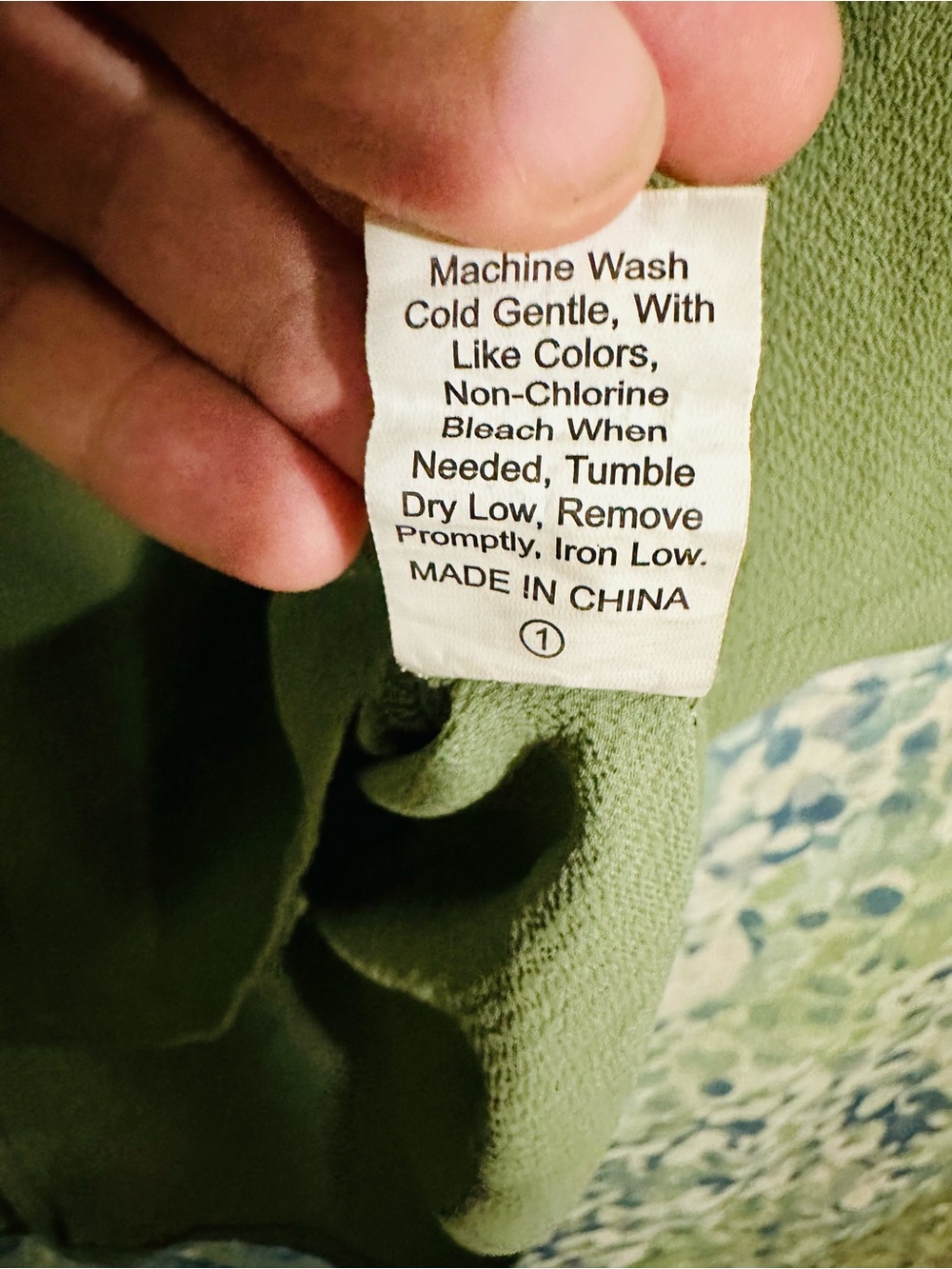 Olive Green Tie Neck High Low Tunic Blouse XL - Picture 4 of 4
